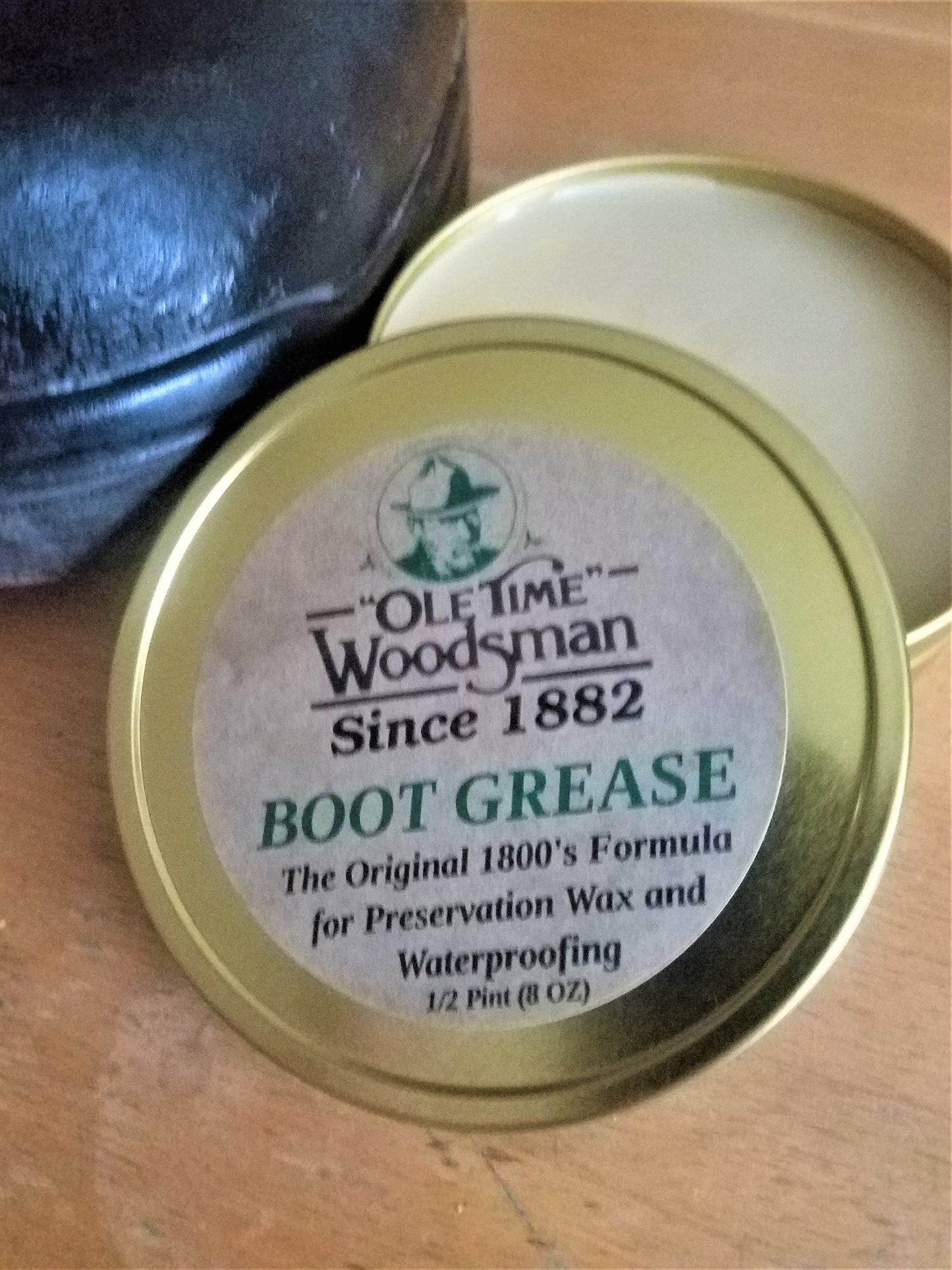 Ole Time Woodsman Boot Grease. The Original 1800's Formula for Preservation Wax and Waterproofing. - Ole Time Woodsman