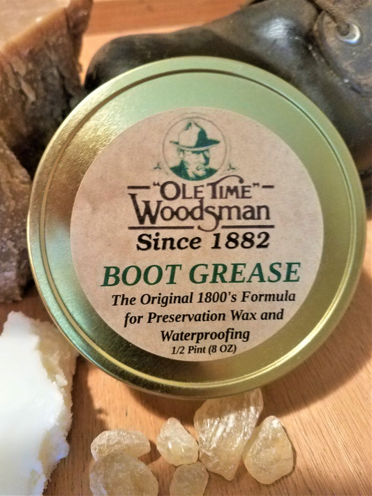 Ole Time Woodsman Boot Grease. The Original 1800's Formula for Preservation Wax and Waterproofing. (Free shipping in USA) - Ole Time Woodsman Fly Dope "Since 1882, The World's First and Best Protection Against All Biting Insects!"