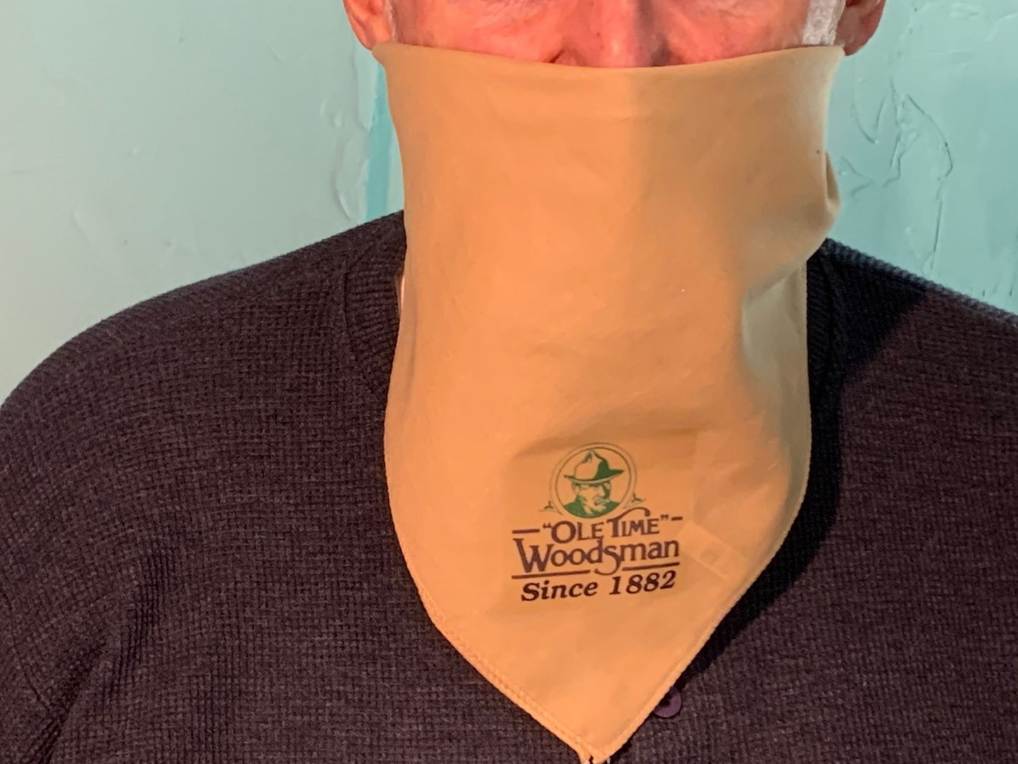 Large Ole Time Woodsman Cotton Bandana (Free Shipping in USA) - Ole Time Woodsman Fly Dope "Since 1882, The World's First and Best Protection Against All Biting Insects!"