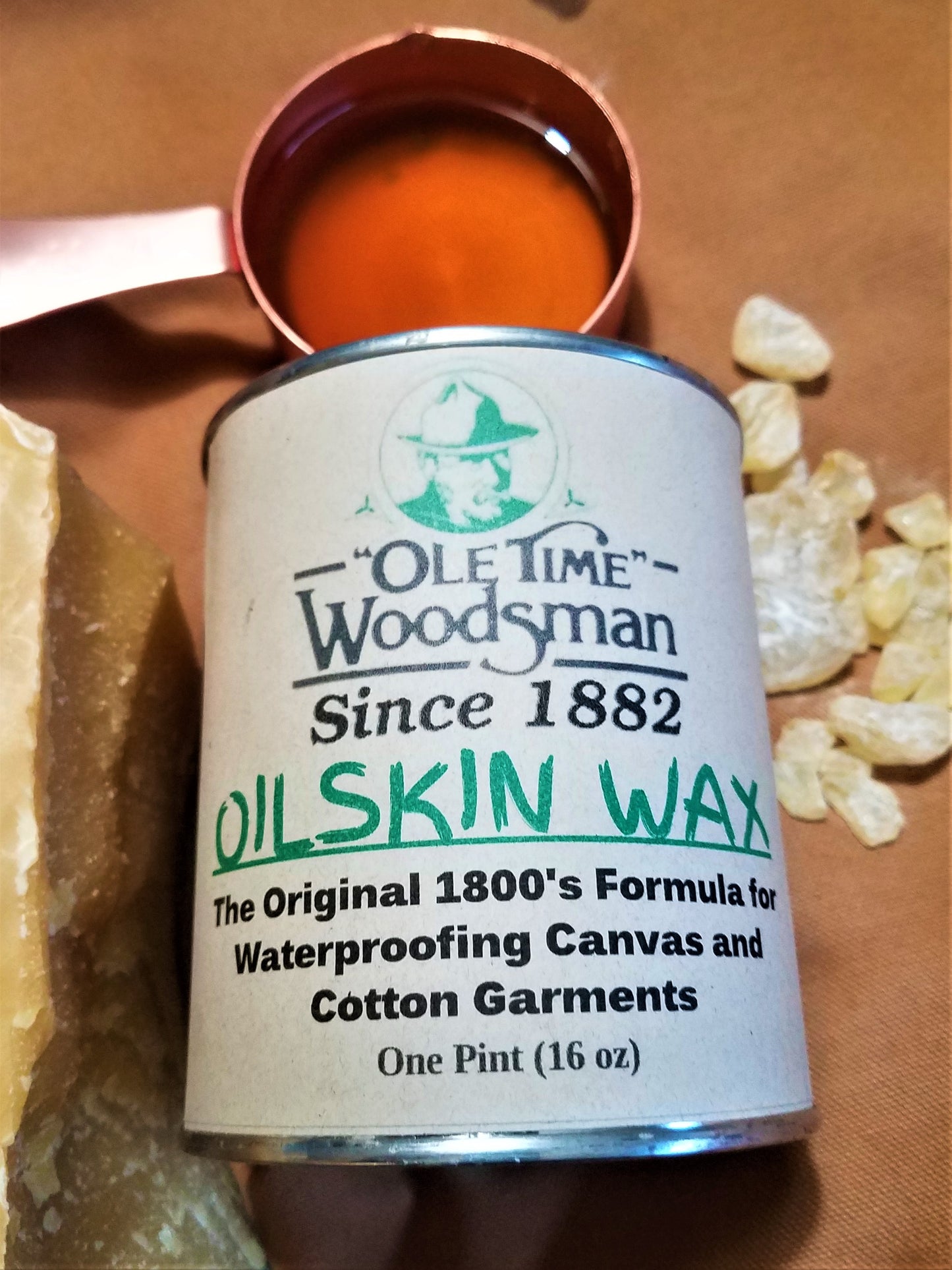 OLE TIME WOODSMAN SINCE 1882 OILSKIN WAX (QUART SIZE 32 FL OZ) - Ole Time Woodsman